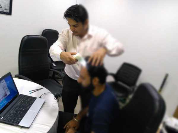 Hair Clinic in Ahmedabad | Bodycarpenter Hair check activity
